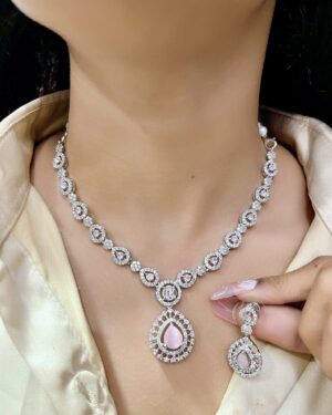 Pure Zirconian Diamond Necklace Set, ORN10431