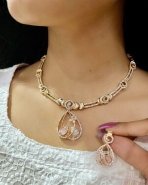 Pure Zirconian Diamond Necklace Set, ORN10438