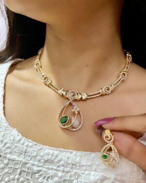 Pure Zirconian Diamond Necklace Set, ORN10440