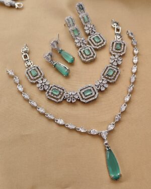 Pure Zirconian Diamond Necklace Set (2 Sets), ORN10454