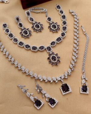 Pure Zirconian Diamond Necklace Set (2 Sets), ORN10457