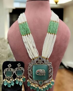 Kundan Necklace with Earrings Set, ORN10499