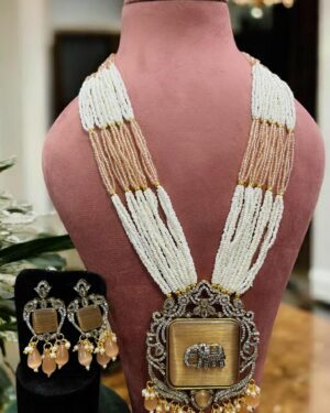 Kundan Necklace with Earrings Set, ORN10503