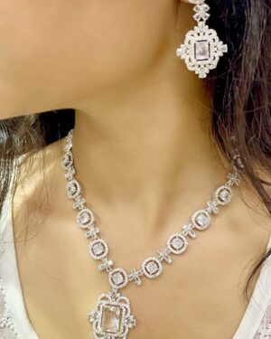 Pure Zirconian Diamond Necklace Set, ORN10536
