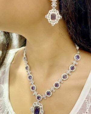 Pure Zirconian Diamond Necklace Set, ORN10537