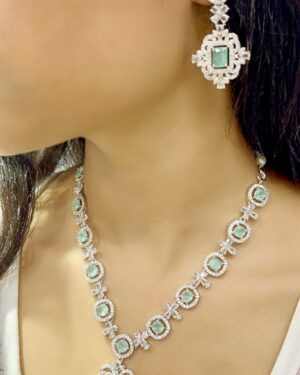 Pure Zirconian Diamond Necklace Set, ORN10538
