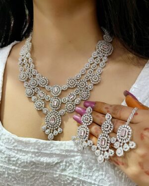 Pure Zirconian Diamond Necklace Set, ORN10612