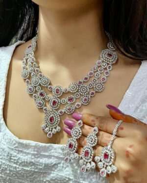 Pure Zirconian Diamond Necklace Set, ORN10614