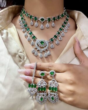 Pure Zirconian Diamond Necklace Set, ORN10626