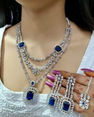 Pure Zirconian Diamond Necklace Set, ORN10630