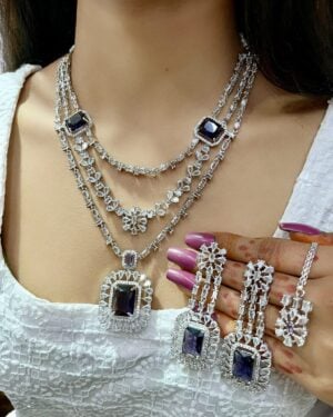 Pure Zirconian Diamond Necklace Set, ORN10633