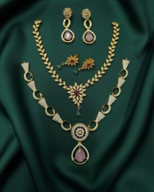 Pure Zirconian Diamond Necklace Set (2 Sets), ORN10696