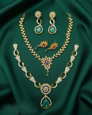 Pure Zirconian Diamond Necklace Set (2 Sets), ORN10697