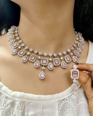 Pure Zirconian Diamond Necklace Set, ORN10699