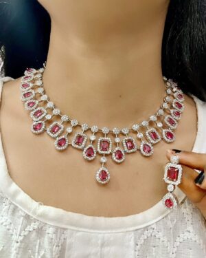 Pure Zirconian Diamond Necklace Set, ORN10700