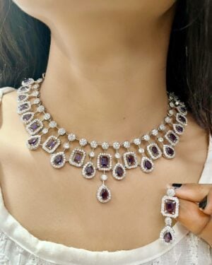 Pure Zirconian Diamond Necklace Set, ORN10703