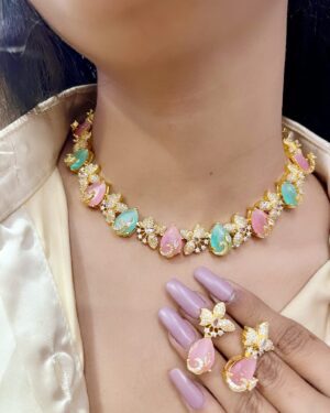 Pure Zirconian Diamond Necklace Set, ORN10755