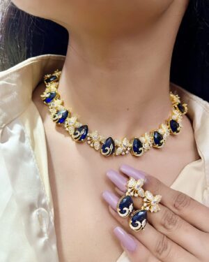 Pure Zirconian Diamond Necklace Set, ORN10756