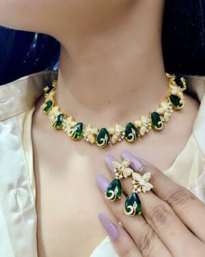 Pure Zirconian Diamond Necklace Set, ORN10760