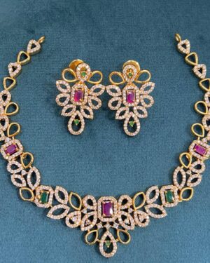 Pure Zirconian Diamond Necklace Set, ORN20364