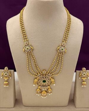 Pure Zirconian Diamond and Kundan Necklace Set, ORN20368