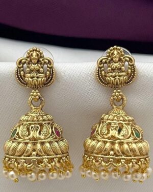 Kundan Temple Earrings, ORN20370