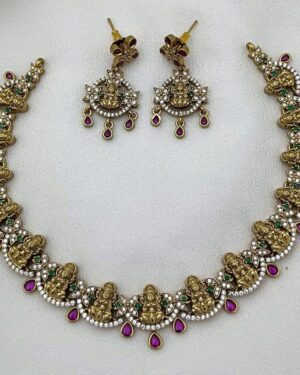Pure Zirconian Temple Necklace Set, ORN20556