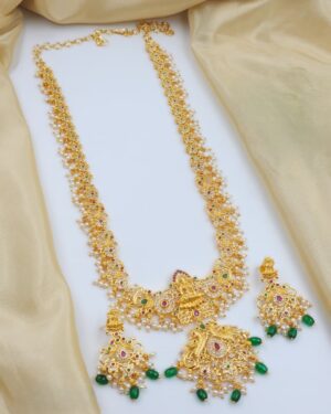 Kundan Temple Necklace Sets, ORN30109