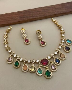 Pure Zirconian Diamond Necklace Set, ORN30112