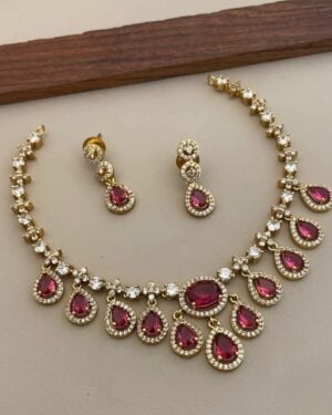 Pure Zirconian Diamond Necklace Set, ORN30114