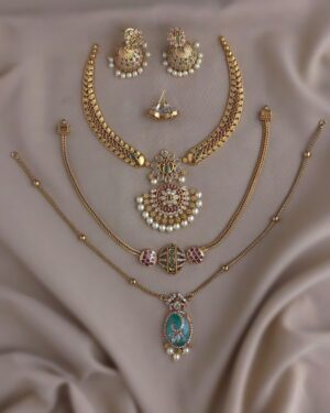 Pure Zirconian Diamond Necklace Set (3 Sets), ORN30145