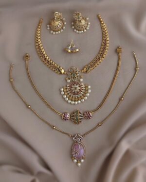 Pure Zirconian Diamond Necklace Set (3 Sets), ORN30146