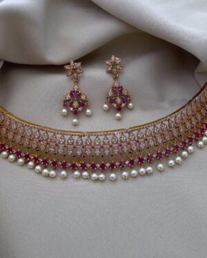 Pure Zirconian Diamond Necklace Set, ORN30163