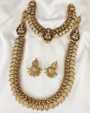 Kundan Temple Necklace Sets, ORN30173