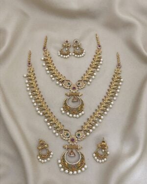 Pure Zirconian Diamond Necklace Set (2 Sets), ORN30183