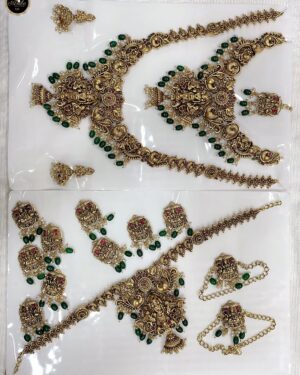 Kundan Temple Necklace Sets, ORN30194