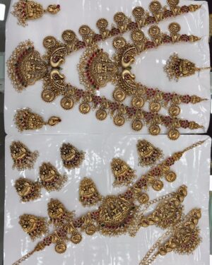 Kundan Temple Necklace Sets, ORN30195