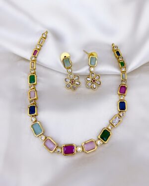 Pure Zirconian Diamond Necklace Set, ORN30211