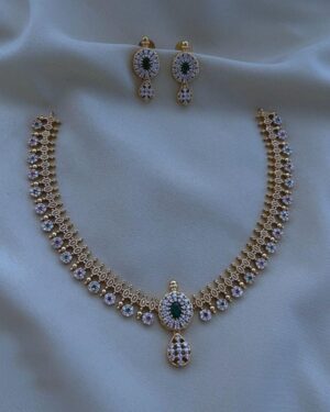 Pure Zirconian Diamond Necklace Set, ORN30214