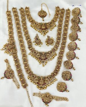 Kundan Temple Necklace Sets, ORN30225