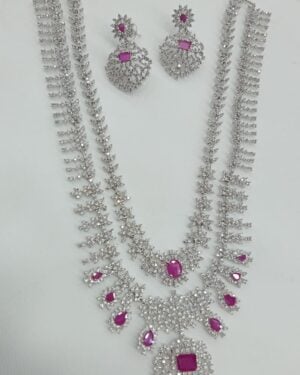 Pure Zirconian Diamond Necklace Sets, ORN30241