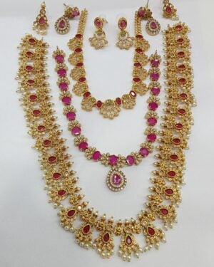 Pure Zirconian Diamond Necklace Set (3 Sets), ORN30248