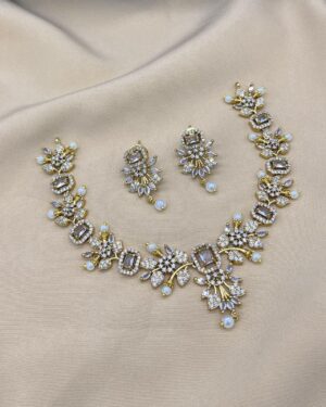 Pure Zirconian Diamond Necklace Sets, ORN30290