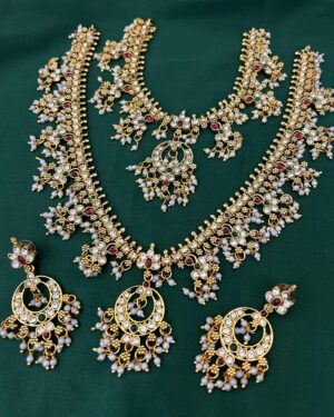 Kundan Temple Necklace Set, ORN30517
