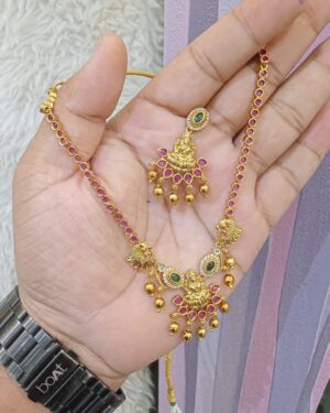Kundan Temple Necklace Set, ORN30568
