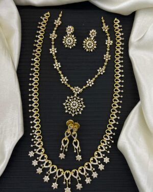 Pure Zirconian Diamond Necklace Set (2 Sets), ORN30577