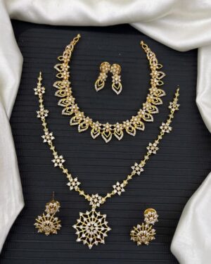 Pure Zirconian Diamond Necklace Set (2 Sets), ORN30579