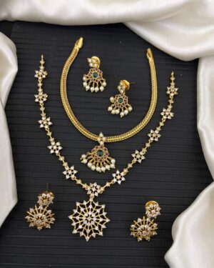 Pure Zirconian Diamond Necklace Set (2 Sets), ORN30580