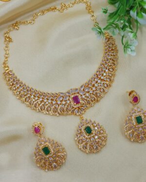 Pure Zirconian Diamond Necklace Set, ORN30584