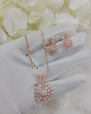 Pure Zirconian Diamond Necklace Set, ORN30588